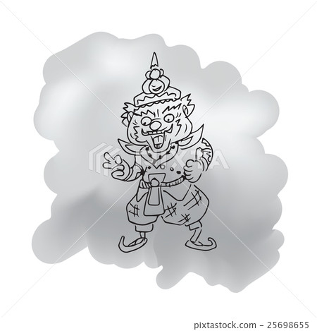 Thai legendary giant king cartoon drawing 2 Thai legendary giant king cartoon drawing 2 25698655