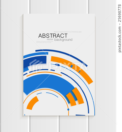 Vector brochure in abstract style with blue shapes Vector brochure in abstract style with blue shapes 25698778
