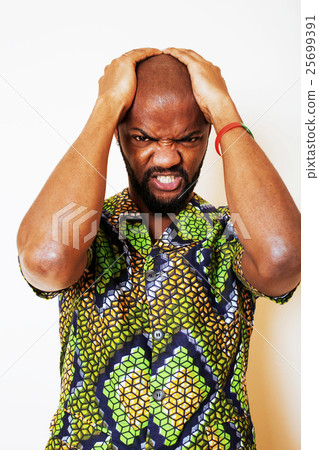 portrait of young handsome african man wearing 25699391