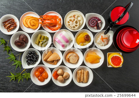 Typical Osechi Cuisine General Japanese New Year dishes (osechi) Typical Osechi Cuisine General Japanese New Year dishes (osechi) 25699644