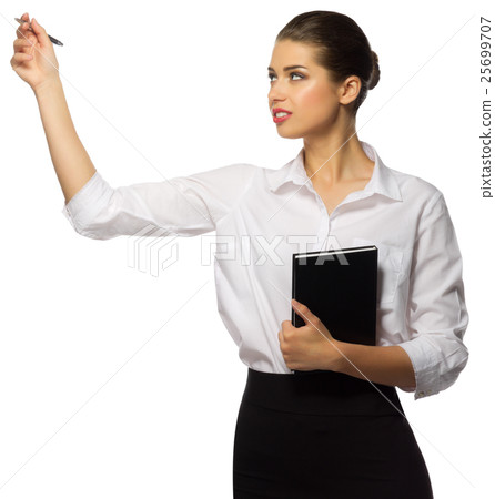 Young businesswoman isolated 25699707