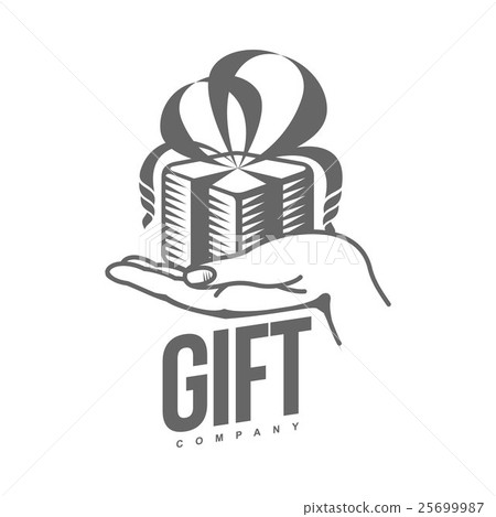 black and white graphic gift box logo templates black and white graphic gift box logo templates 25699987