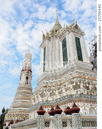 wide angle close-up of a surrounding pagoda  25700440