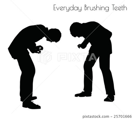 man in Everyday Brushing Teeth man in Everyday Brushing Teeth 25701666