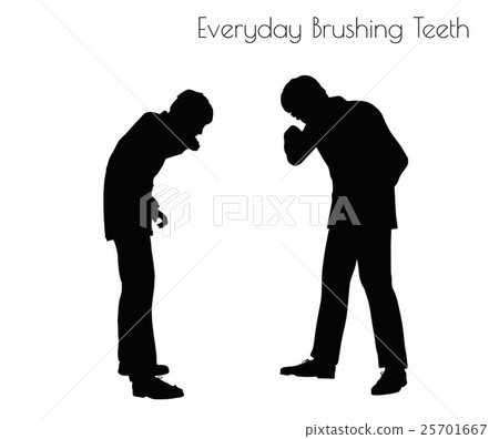 man in Everyday Brushing Teeth man in Everyday Brushing Teeth 25701667