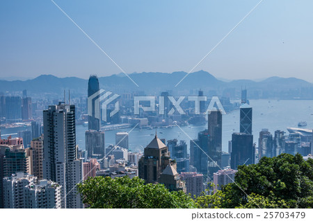 從太平山頂看到的香港島 從太平山頂看到的香港島 25703479