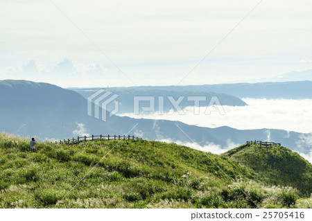 Observatory with a popular view of Aso Godake "Nishiura garden observatory" The clouds of the Kitayama restaurant where you can see Asoya, Yonezuka and Kuju mountain ranges 25705416