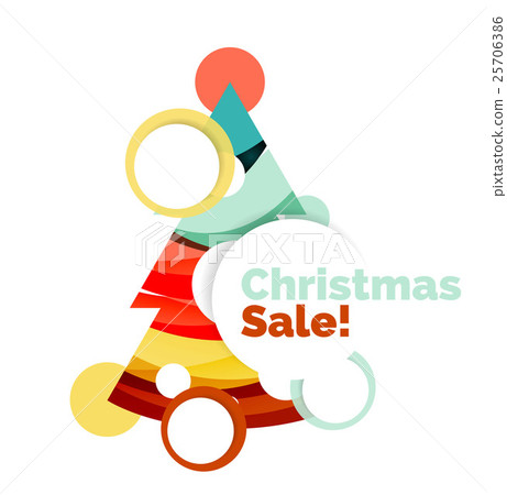 Abstract geometric Christmas banner 25706386