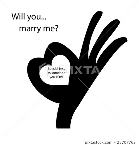 human okay hand sign with heart shape 25707762