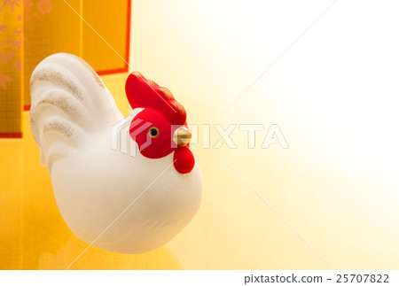 公雞根新年的材料明信片模板 25707822