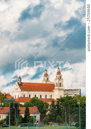 Vilnius Lithuania. Side View Of Ancient Church Of Vilnius Lithuania. Side View Of Ancient Church Of 25708688