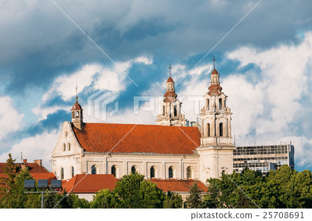 Vilnius Lithuania. Side View Of Ancient Church Of Vilnius Lithuania. Side View Of Ancient Church Of 25708691