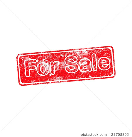for sale red grunge rubber stamp vector  25708893
