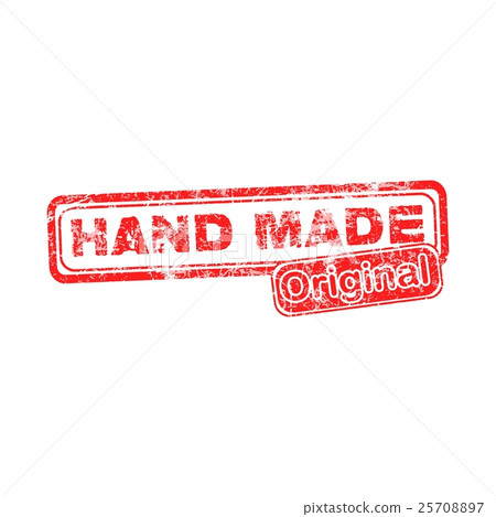 Hand Made Original red grunge rubber stamp Hand Made Original red grunge rubber stamp 25708897