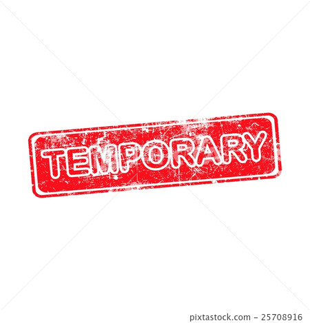 temporary red grunge rubber stamp vector temporary red grunge rubber stamp vector 25708916