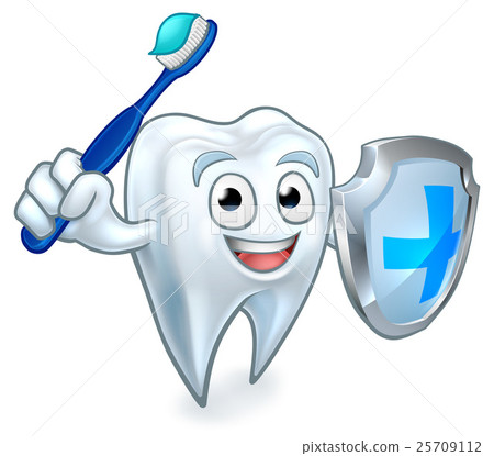 Sword and Shield Tooth Mascot Sword and Shield Tooth Mascot 25709112