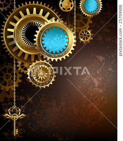 gears on rusty background 25709986