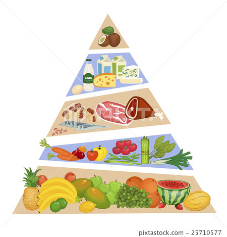 Food Pyramid Vector Concept in Flat Design Food Pyramid Vector Concept in Flat Design 25710577