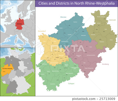 Map of North Rhine-Westphalia 25713009