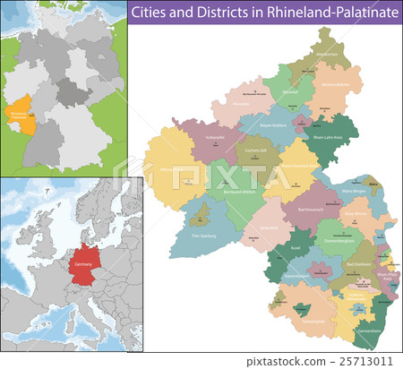 Map of Rhineland-Palatinate 25713011