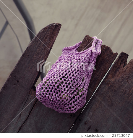 knit hand made hand bag from yarn 25713047