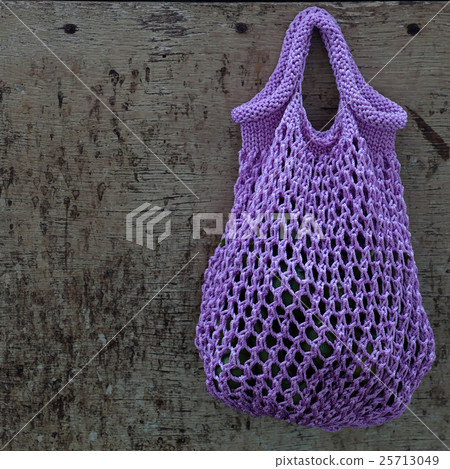 knit hand made hand bag from yarn 25713049