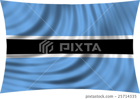 Flag of Botswana waving isolated on white - Stock Illustration ...