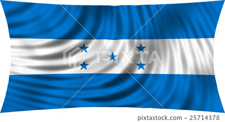 Flag of Honduras waving isolated on white 25714378