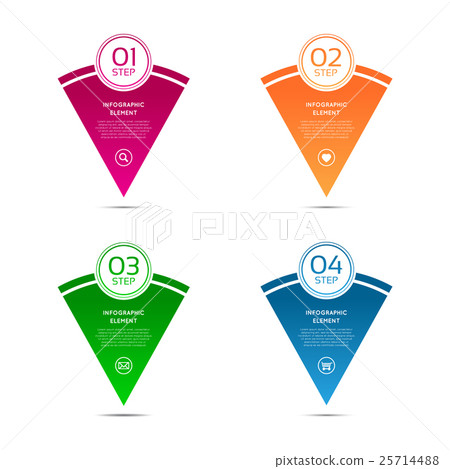 Set of colorful pointers, vector elements 25714488