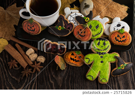 Homemade delicious ginger biscuits for Halloween Homemade delicious ginger biscuits for Halloween 25715826