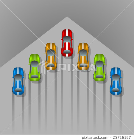 Car racing concept arrow shaped background 25716197