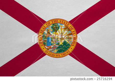 Flag of Florida real detailed fabric texture Flag of Florida real detailed fabric texture 25716294