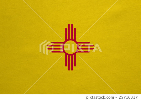 Flag of New Mexico real detailed fabric texture 25716317