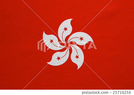 Flag of Hong Kong real detailed fabric texture Flag of Hong Kong real detailed fabric texture 25718258