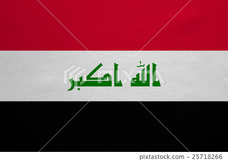 Flag of Iraq real detailed fabric texture 25718266