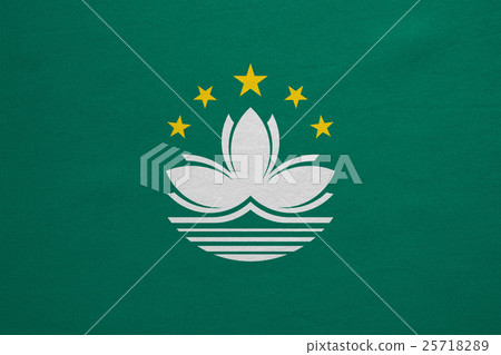Flag of Macau real detailed fabric texture Flag of Macau real detailed fabric texture 25718289