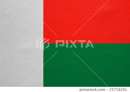 Flag of Madagascar real detailed fabric texture Flag of Madagascar real detailed fabric texture 25718291
