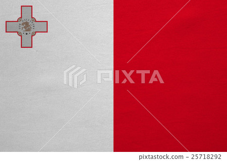 Flag of Malta real detailed fabric texture 25718292