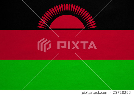 Flag of Malawi real detailed fabric texture Flag of Malawi real detailed fabric texture 25718293