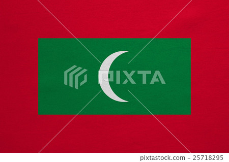 Flag of Maldives real detailed fabric texture Flag of Maldives real detailed fabric texture 25718295