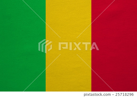 Flag of Mali real detailed fabric texture Flag of Mali real detailed fabric texture 25718296