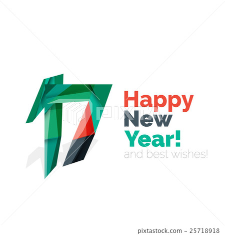 Christmas geometric banner, 2017 New Year 25718918