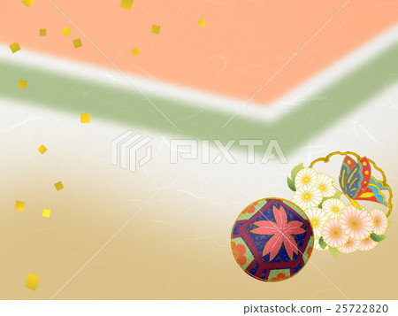 Japanese Pattern Tenta New Year's Postcard Illustration 25722820