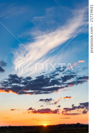 Dramatic landscape sunset 25724681