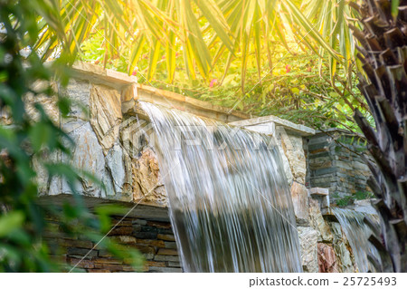 Beautiful waterfall in garden 25725493