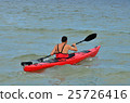 Young caucasian man kayaking in Black Sea 25726416