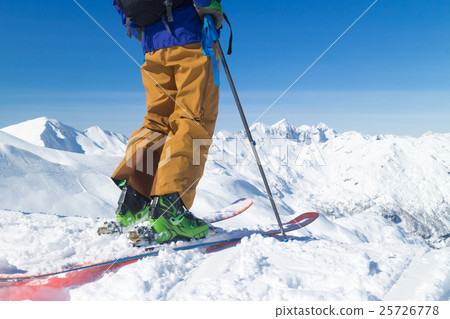 Freeride skier on the top of the mountain. Freeride skier on the top of the mountain. 25726778