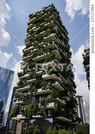 Modern buildings with vegetation in Italy Modern buildings with vegetation in Italy 25727864
