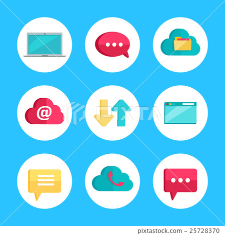 Flat Icons for Web and Mobile Applications. - Stock Illustration ...