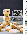 Homemade cookies made from semolina with sugar 25730207